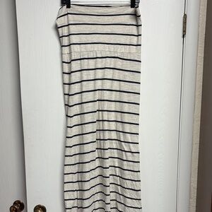 Roxy Navt and Cream Striped Pencil Skirt